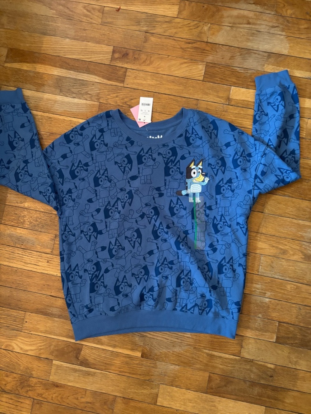 BNWT by Bluey -Pattern Crewneck Graphic Longsleeve